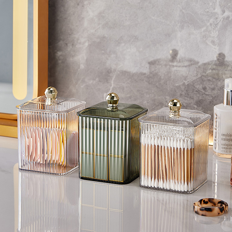 صندوق تخزين مسحات قطنية شفافة  - مراجعة Luxury Skincare Containers وسعره