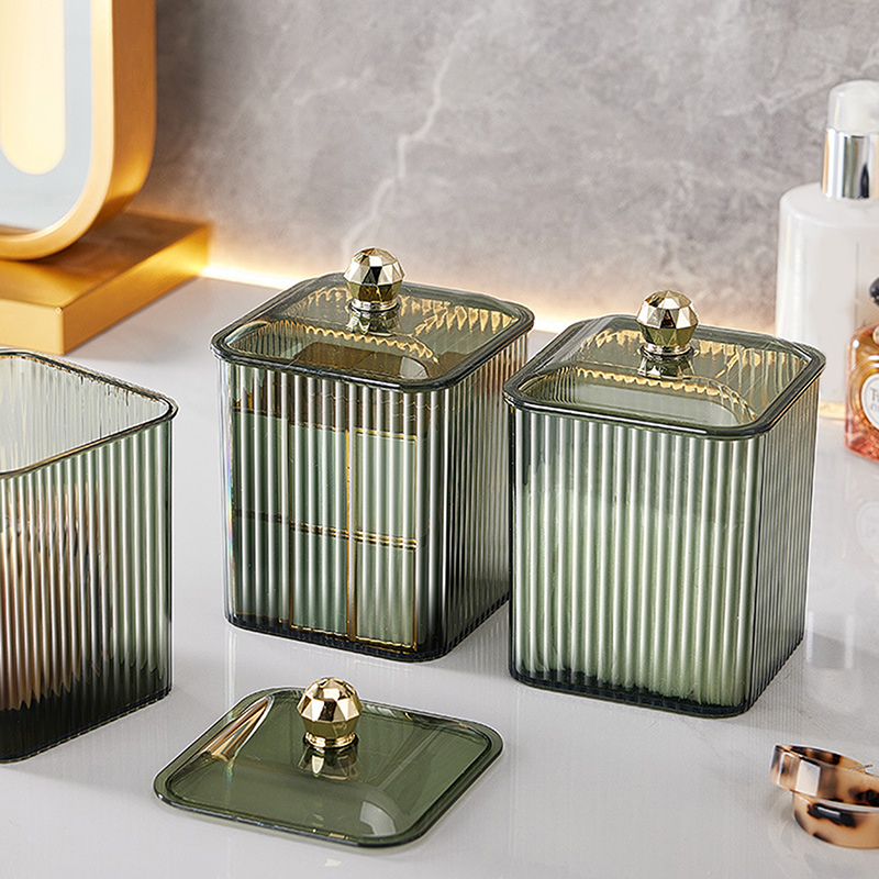 صندوق تخزين مسحات قطنية شفافة  - مراجعة Luxury Skincare Containers وسعره