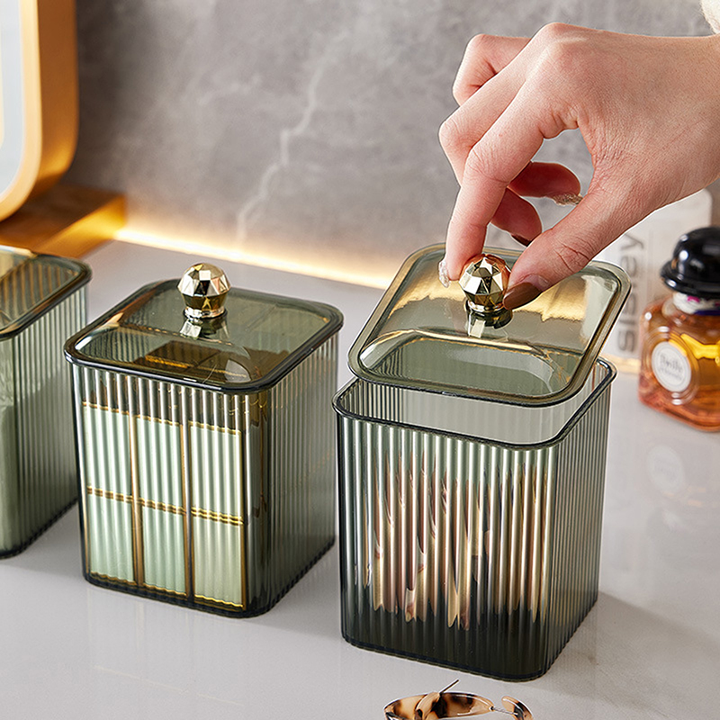 صندوق تخزين مسحات قطنية شفافة  - مراجعة Luxury Skincare Containers وسعره